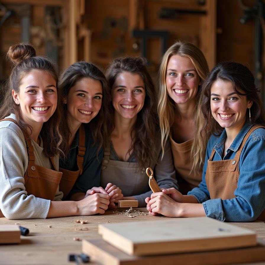 Equipo artesanal de QuillaWood Creations